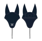 Front and back views of Equestrian Ear Bonnet, perfect for breeches and riding tights