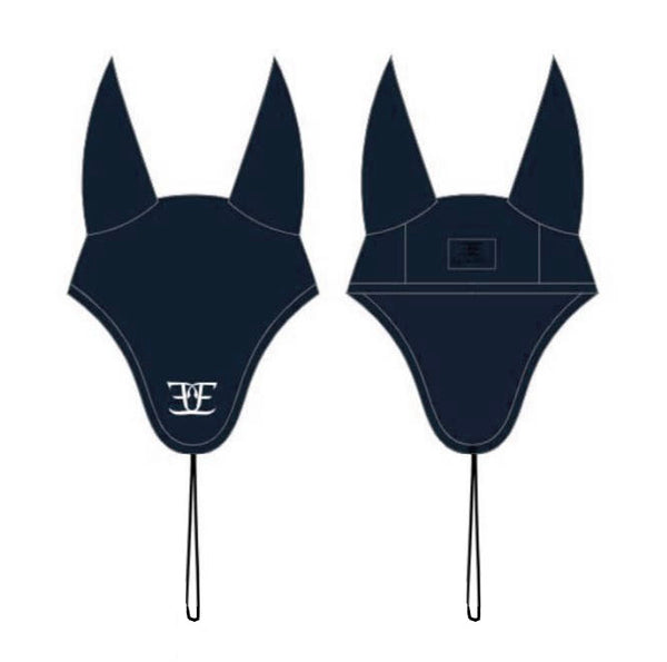 Front and back views of Equestrian Ear Bonnet, perfect for breeches and riding tights