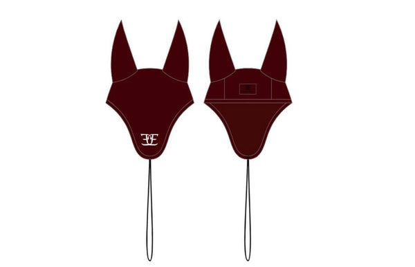 Maroon Equestrian Ear Bonnet (Burgundy) complements breeches and riding tights